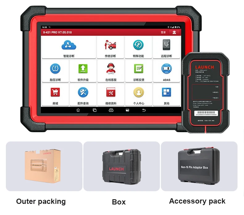 

Original New LAUNCH X431 pro3s Plus V5.0 10.1" Full system Automotive Diagnostic tools ECU Coding Active test obd2 scannner