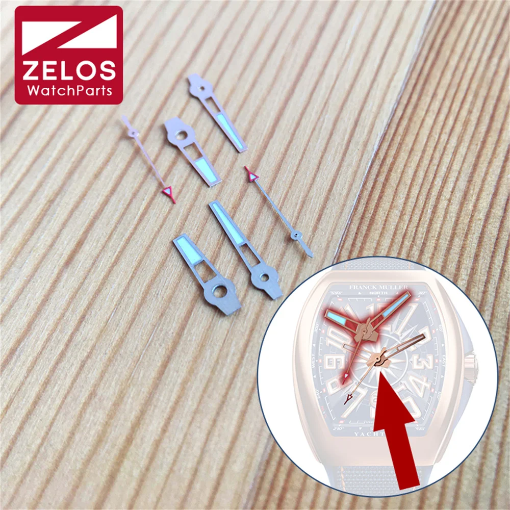 In Lega Di Alluminio Ore Minuti Secondi Set Di Mani Per Franck Muller Vanguard Fm V45 Watch A10 Movement