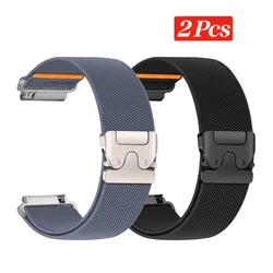 Sleek Metal Parachute Bracelet Strap for Smartwatches, 20mm/22mm (Blue gray - black)