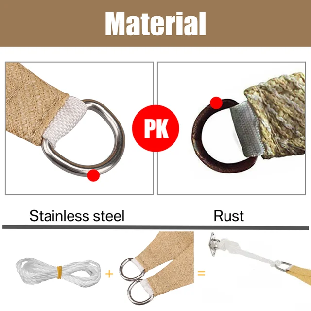 Igen, 185Gsm Hdpe Sun Shade Vitorlás Kötelekkel, Lombkorona - Image 4