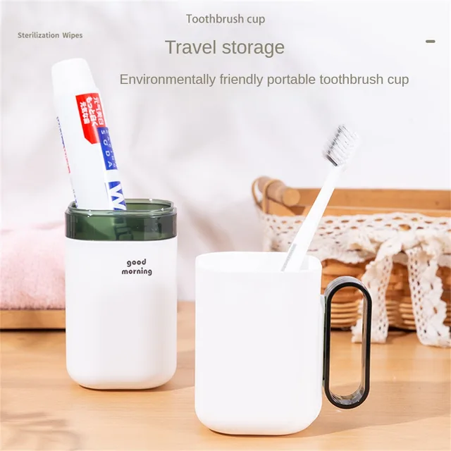 Kollégiumi Fogpohár Eltávolítható Fogkefe Fogpaszta Tároló Doboz Fürdőszoba Hozzáférés Fogkefék Védelmező Utazás - Image 3