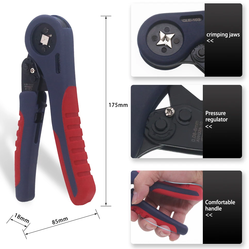 Tubular Terminals Crimping Tools 10S 0.08mm-10mm 25-7AWG&6-6 0.08-6mm 25-10AWG Crimp Pliers Crimper Sets Hand Clamp crimping tool crimping tools crimping tool set crimping pliers