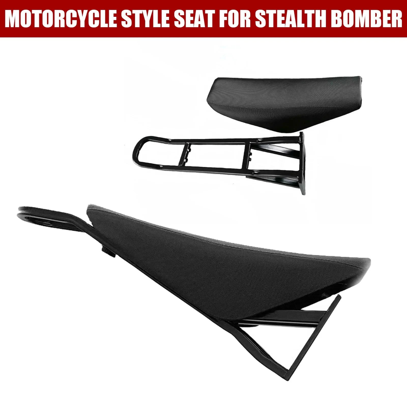 Motorcycle Style Seat for Stealth Bomber Electric Mountain Bike Beach Cruiser Bike Accessories