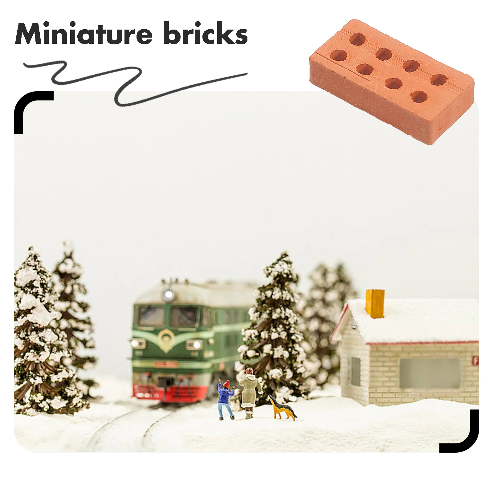 Brick Wall Red Mini Bricks 50 Pcs Child DIY Fake Model Artificial Clay Handmade Layout Decors brick wall decors