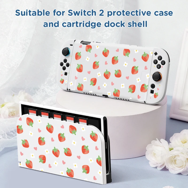 Switch2 Cartridge Dock and Protective Cover Kit - Holds 5 Game Cartridges