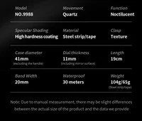 OLEVS 9988 montre à Quartz pour hommes Style de luxe étanche en acier inoxydable marque supérieure classique Date montres pour hommes Relógio Masculino 6