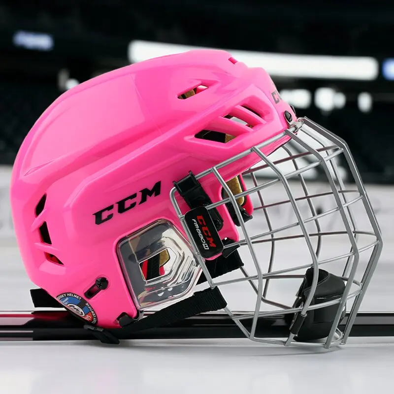 Hockey Sports Protective Helmet  Outdoor Protective Competition Headgear Gear Black/Yellow/Red/White/Navy Blue/Pink - 6
