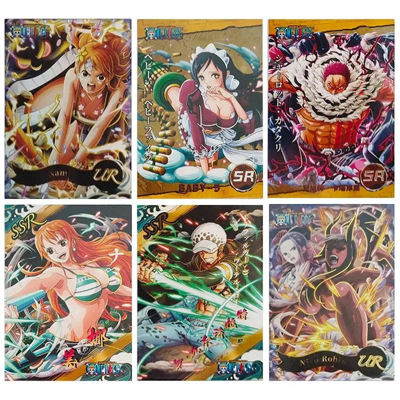 Anime One Piece Nefeltari Vivi Baby-5 Trafalgar D Water Law Charlotte Katakuri Collection Card Toysboard Game Card Per Bambini