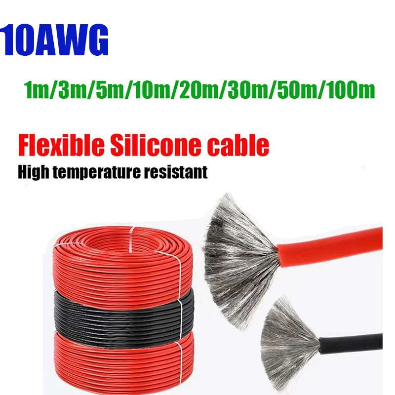 8AWG Silicone Wire 1m Filo Di Silicone 8AWG - 1 Metro Rosso E 1 Metro Nero, Super Flessibile E Resistente Al Calore Filo Flessibile 8 Awg - Foto 14