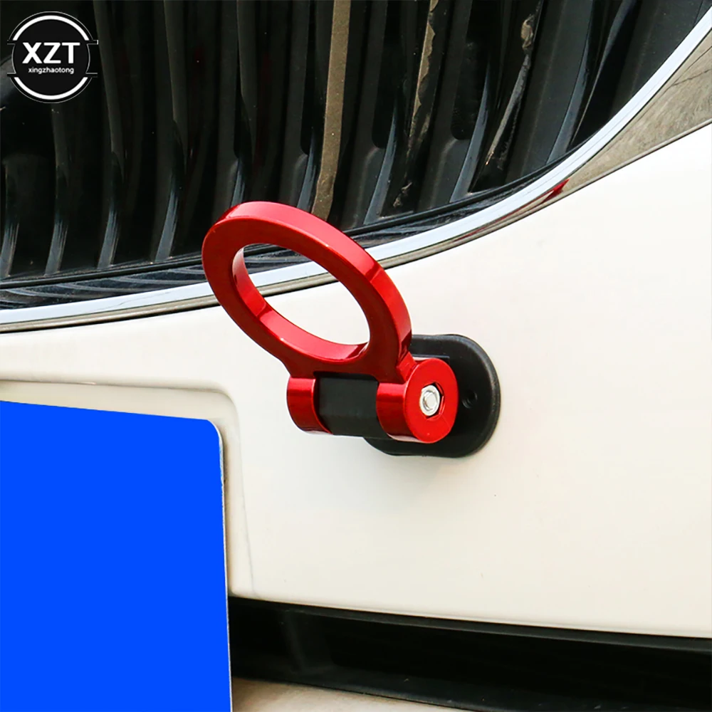 Trailer Hook Sticker ABS Car Styling Trailer Hooks Sticker Decoration Car Auto Rear Front Trailer Simulation Racing Ring Vehicle Towing Hook