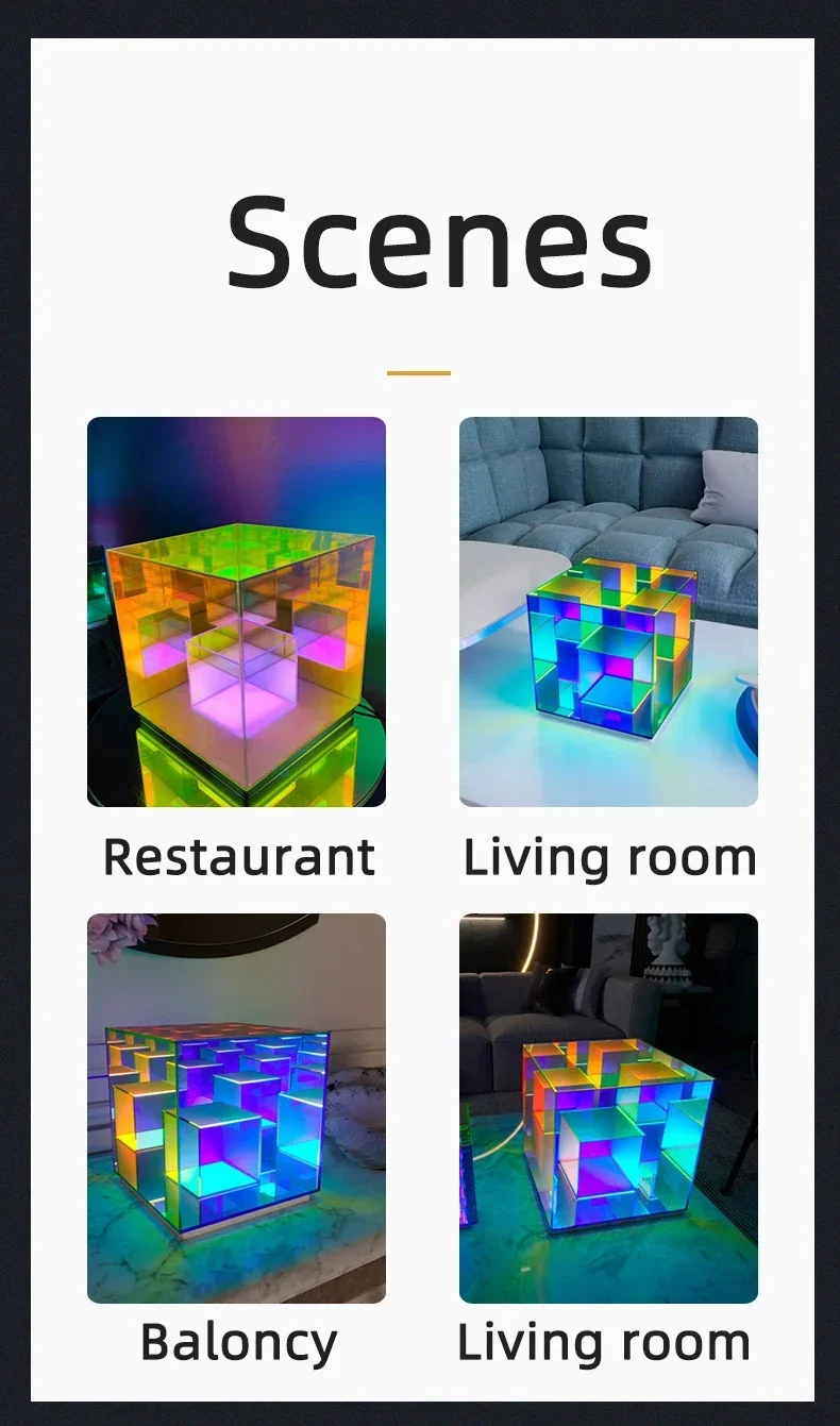 Description Picture 3 of itemSmall Night Lamp RGB Party Light LED Decoration Bedroom Desk Lamp Festival Ambience Light Bedroom Light  스탠드 조명