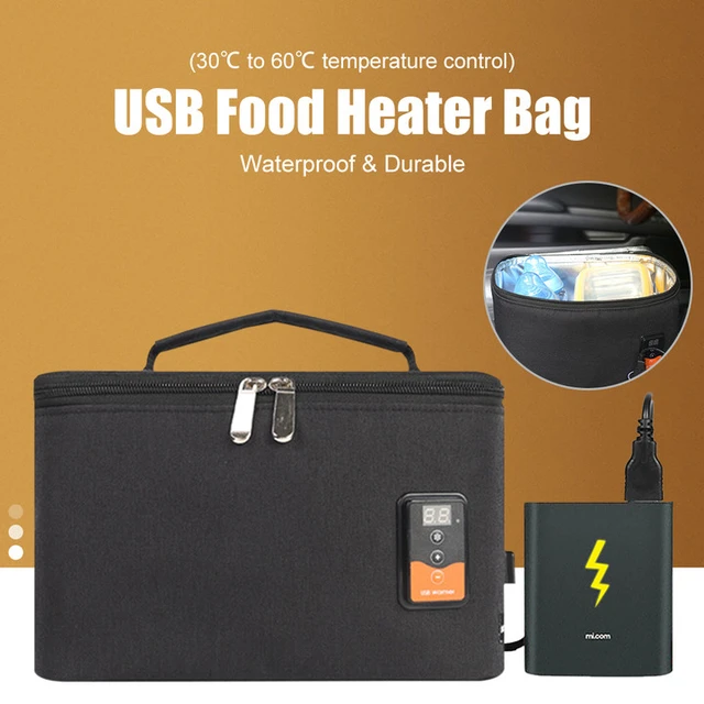 Bolsa de almuerzo con calefacción eléctrica USB, fiambrera eléctrica  impermeable para viaje en coche, Camping, calentador de alimentos,  contenedor, paquete térmico - AliExpress