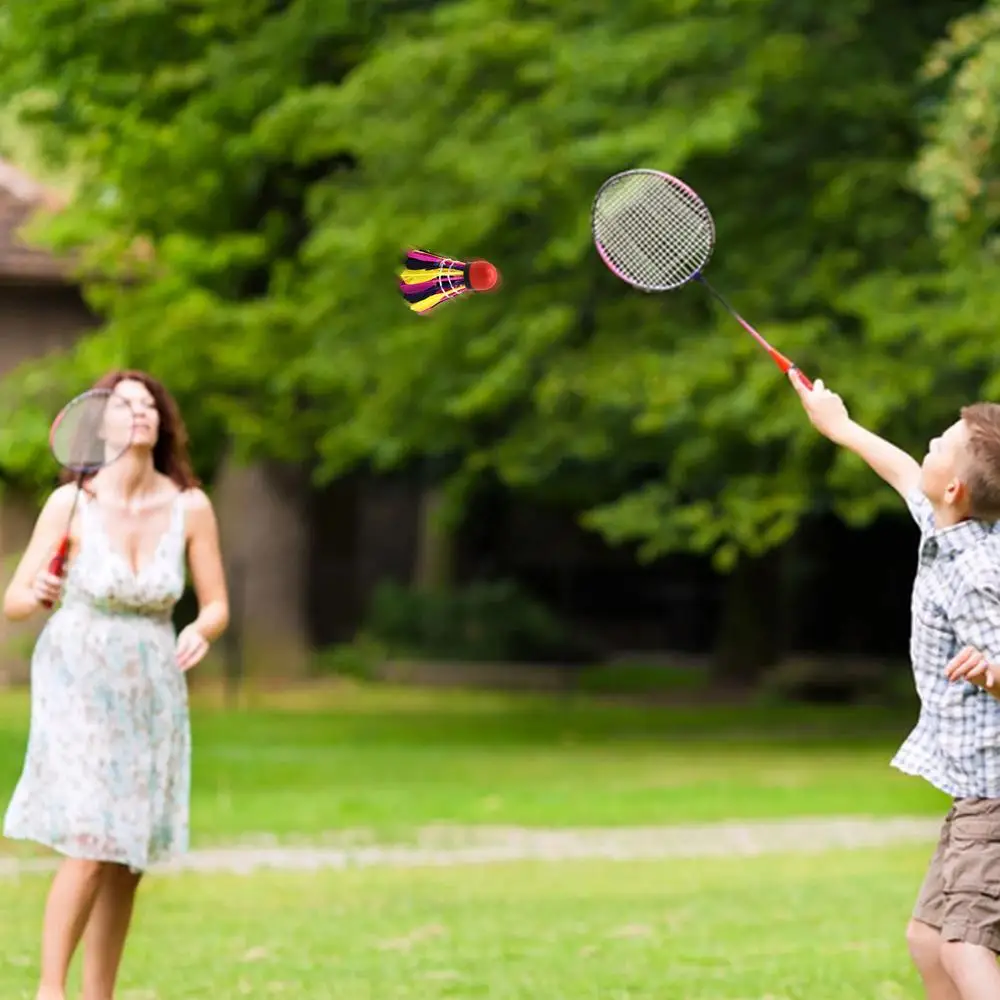 Färgglatt badmintonset för ungdomar 10 stycken med boll_voghion.com