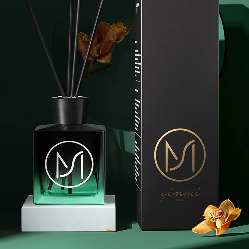 Gradient Green/Brown Bottle Black Wooden Cap Reed Diffuser 5 Gradient Green/Brown Bottle Black Wooden Cap Reed Diffuser 5