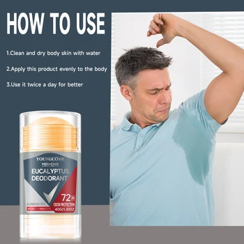 Men eucalypt Deodorant Stick Anti Sweating Keep Drying Lasting Fragrance Remove Armpit Odor Underarm Refresh Sticks Refresh 1