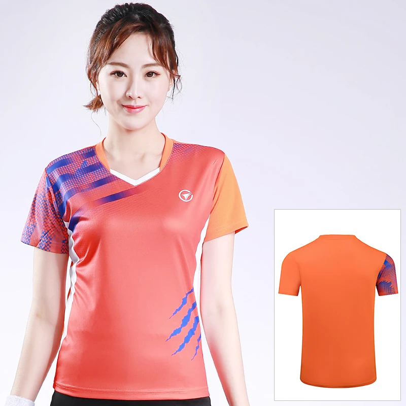 Couple Badminton Suit Set Women's Short sleeved Sportswear Men's T-shirt Summer Competition Quick Drying Training Team Kit