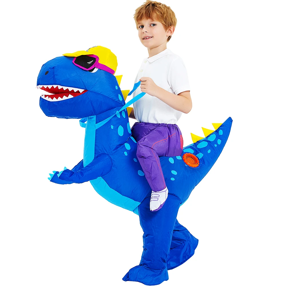 thumbnail image 1 of Disfraz inflable de dinosaurio para niños, mascota, unicornio, gallo, Anime, Purim, Halloween, fiesta de Navidad, disfraz de Cosplay, 1 of 5