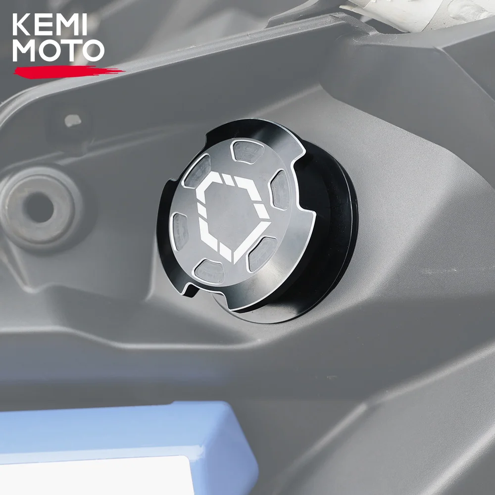 KEMIMOTO UTV Aluminum Alloy Black CNC Cap Fuel Tank Cover Compatible with Can-am Maverick X3 Defender Sport MAX Trail 2018+