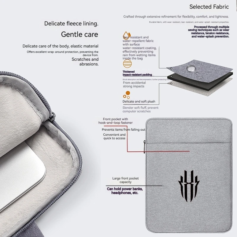 Enhanced Gaming Tablet Shockproof Carry Case - 9.06 Portable Protective Sleeve with Zipper Pouch