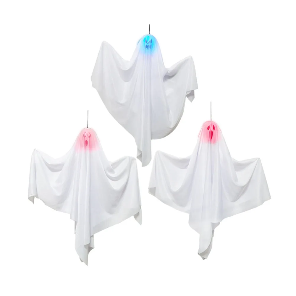 White Ghost Pendant Atmosphere Ornament for Halloween Party Decor