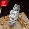 LUCKY FOX New Fashionable and Simple Women Watch Bracelet Jewelry Temperament Small Square Steel Strip Women Quartz Watch Reloj 1