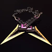 22cm Valorant Kuronami No Yaiba Variant Purple Ninja Kunai Game Peripherals Weapon Model Metal Accessories Ornaments Gift Toys 1