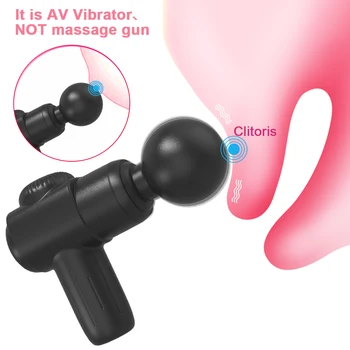Mini AV Magic Wand Dildo Vibrator Female for Nipple Clitoris Stimulator Powerful USB Rechargable Adults Goods Sex Toys for Women 5