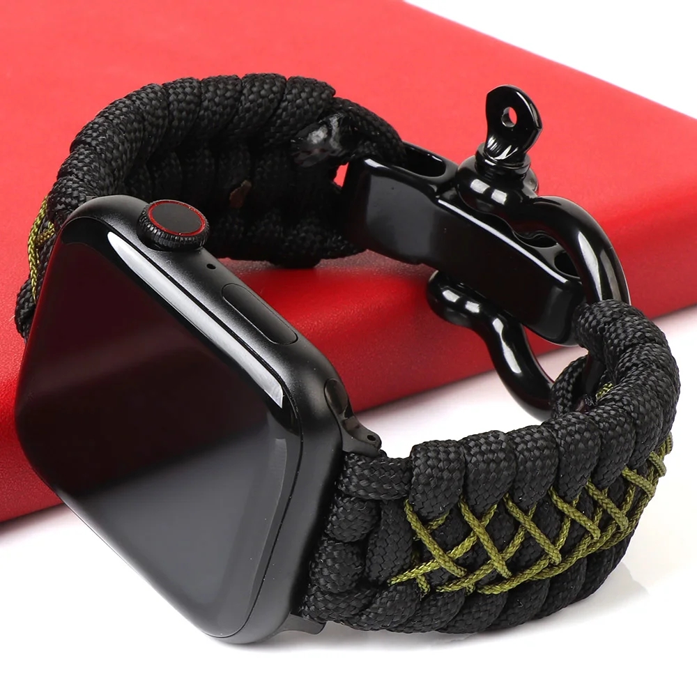 Outdoor Rope Band with Black Metal Buckle