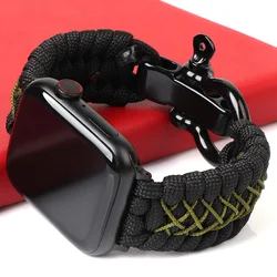 Outdoor Rope Band with Black Metal Buckle - New 46mm(6.1 - 6.69in) (Multicolor)