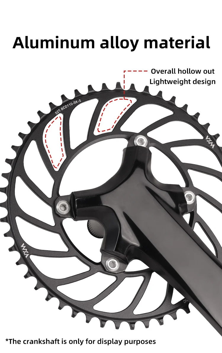 Schmales breites Kettenblatt Rennrad 110 BCD Kettenrad 4 Schrauben 110BCD 4 Krallen Kettenblatt Sterne Fahrradkrone kompatibel R7000 R8000 – Detail 8