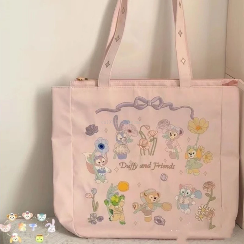 Disney Embroidery Dumpling Bag for Women Sweet Cute Silk Large Capacity Handbags Cartoon Portable Shopping Tote Bag Casual Bags