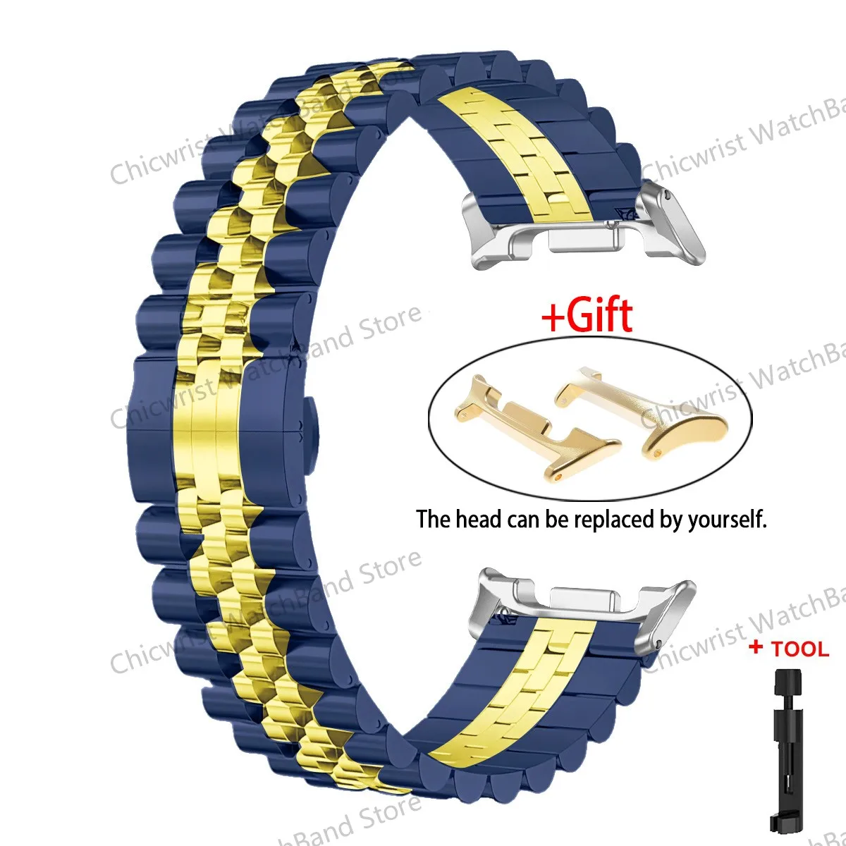 Premium Stainless Steel Metal Strap Bracelet