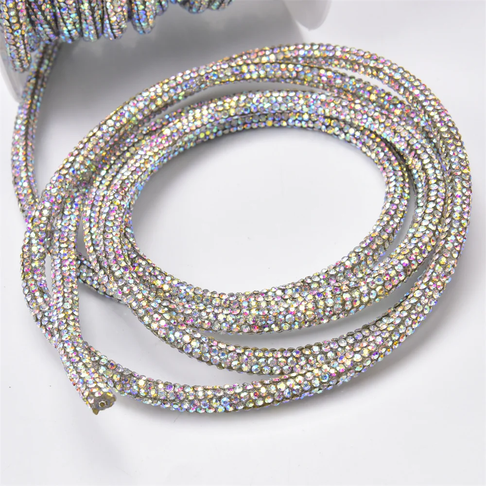QUARKZMAN Tube De Corde En Strass De 4mm X 5m Bling Cristal