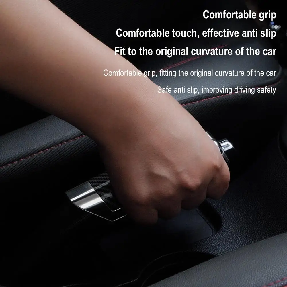 Hand brake cover Universal Car Hand Brake Cover Carbon Fiber Wood Color Protector Manual Brake Grips Interior Decoration Protective Cover