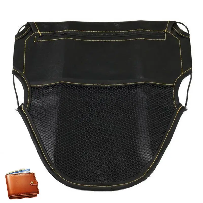 

Motorcycle Seat Bag PU Leather Motorcycle Seat Bag Organizers Motorcycle Storage Pouch Under The Seat For Mountain Road Bikes
