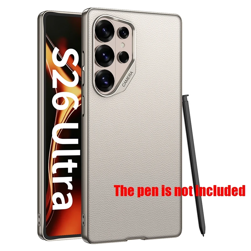 PU Leather Case with Plating Camera Protection and Soft Cover
