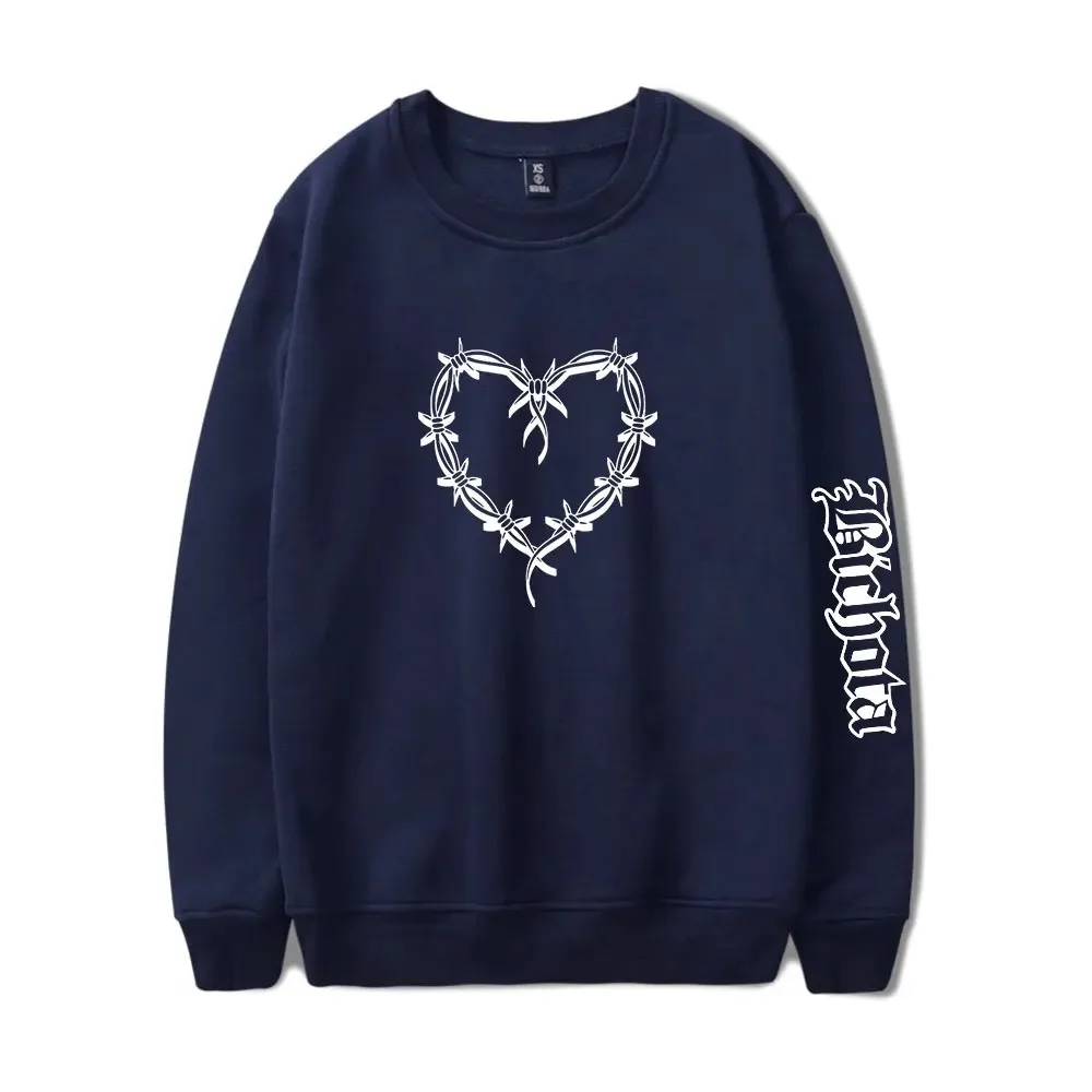 Men's and women's bichota logo printed sweater, unisex streetwear, Harajuku sweatshirt, casual style, round collar, merch, 2024