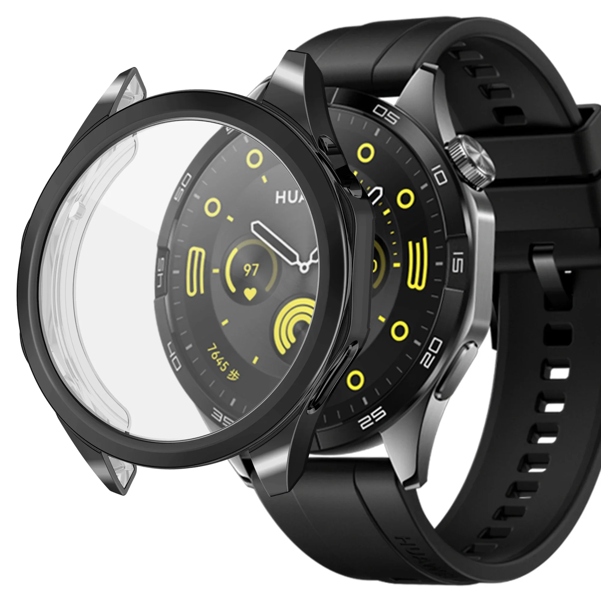 50pcs TPU Silicone Screen Protector Bumper Cases for Huawei Watch GT 4 - Full Coverage