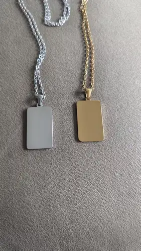 30pcs 16.5x28mm Mirror Polished Stainless Steel Necklace Blank Bar Tag Charm Stamping Pendant Necklace for Jewelry Gift Necklace - Image 2
