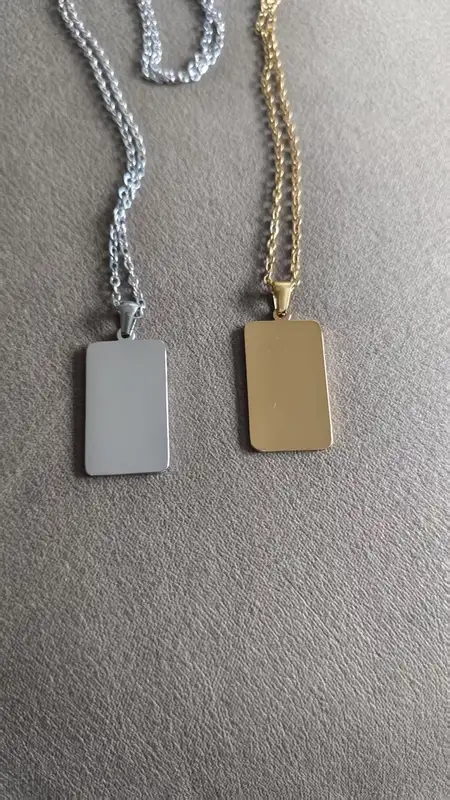 30pcs 16.5x28mm Mirror Polished Stainless Steel Necklace Blank Bar Tag Charm Stamping Pendant Necklace for Jewelry Gift Necklace - Image 2