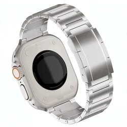 Premium Titanium Stainless Steel Watch Strap Bracelet - Universal Fit - Ultra 3 - 2 - 1 49mm (Titanium color)