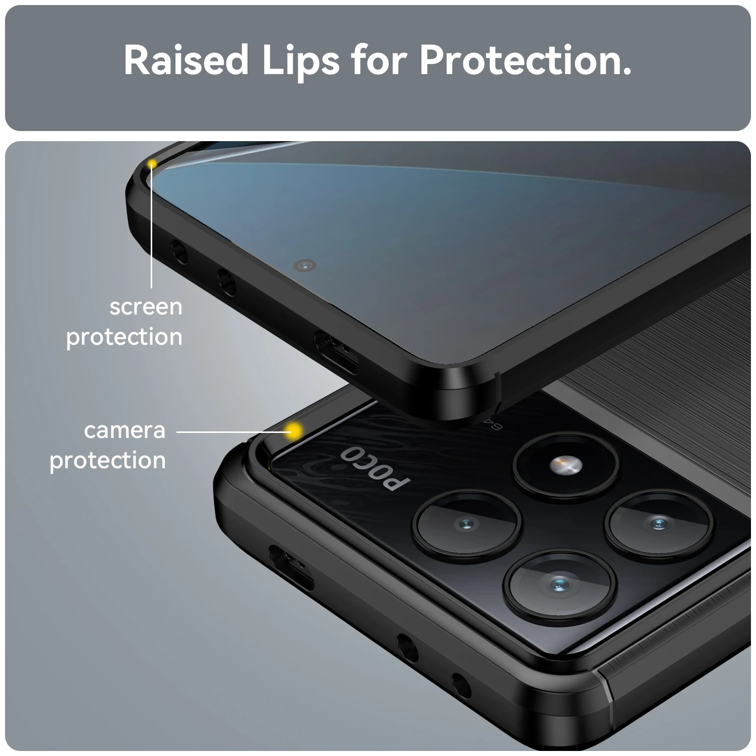 Durable Carbon Fiber Design Soft TPU Silicone Phone Case