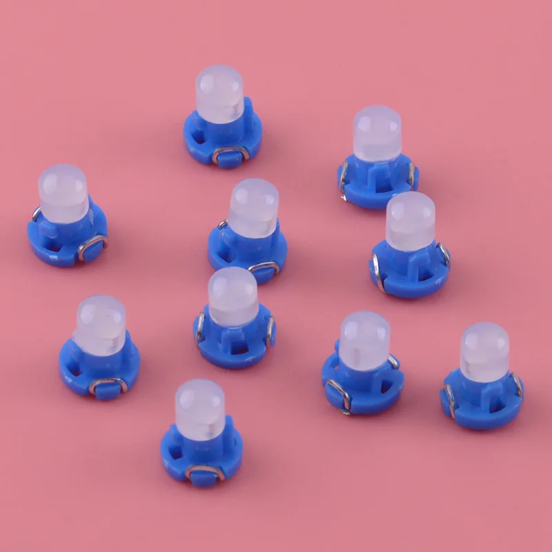 10Pcs T3 Universal Car Truck Led Lampadine Cluster Instrument Dash Climate Base Lights 50Ma 12V 0.5W