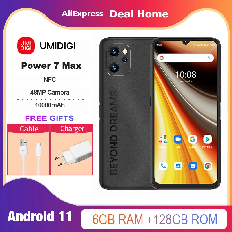 UMIDIGI-Power-7-Max-Android-11-Portable-Smartphone-10000mAh-Unisoc-T610 ...