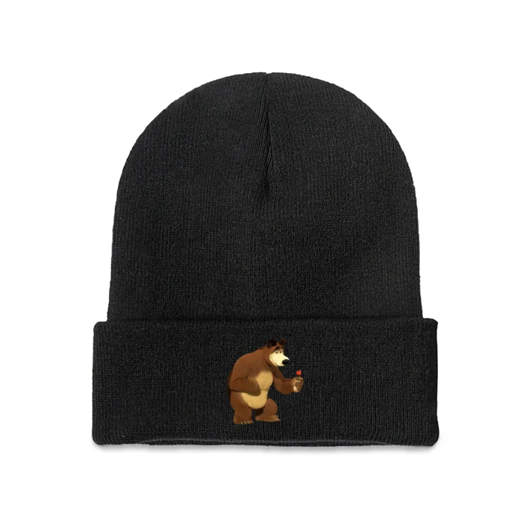 

Beer Knitted Hat for Women Men Skullies Beanies Autumn Winter Hat Polyester Casual Melon Cap