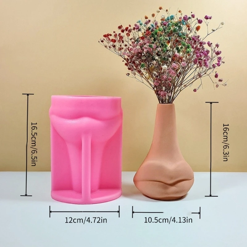 Creative Vase Resin Silicone Mold for Handmade Flower Pots Pen Holder Concrete