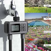 Garden Watering System 3 Separate Timing Programs Water Timer 2 Outlet Garden Irrigation System Controller 6