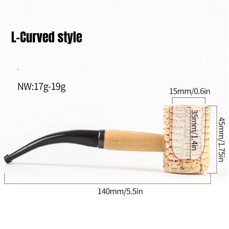Protable 1Pcs Reusable Corn Herb Smoking Pipe Creative Corncob Filter 140mm/5.5inches Tobacco Pipes Smoke Accessories tobacco pipe herb smoking pipe smoking pipe
