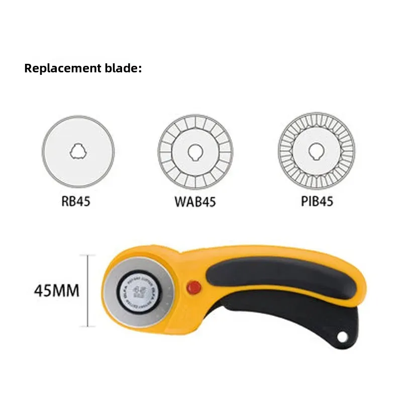 Original OLFA Safety Type Rotary Cutter Fabric Knife Patchwork Curved Line Anytime Cutting RTY Series from Japan