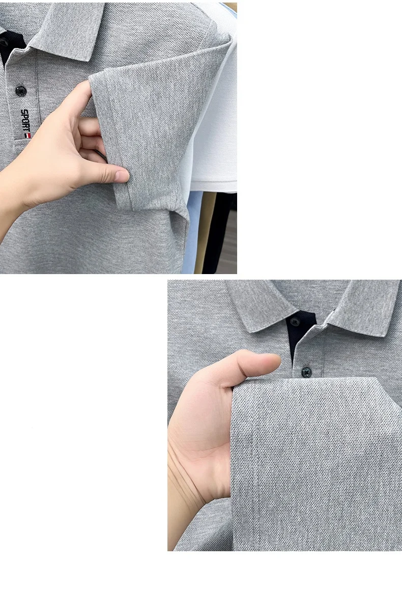 100% reine Baumwolle Kurzarm-Poloshirt atmungsaktives Sommer-T-Shirt für Herren Designer-Marke Paul Pony mit Stickerei modisches Freizeit-Oberteil – Detail 17
